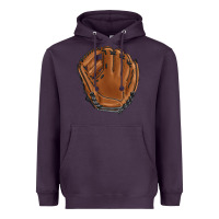 Plum baseball glove Heavyweight Hoodie - BarkalooDesign