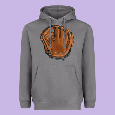 Baseball Glove Heavyweight Hoodie Designed By Barkaloodesign