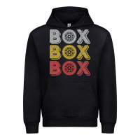 Black Vintage Retro Box Box Box Formula Racing Urban Hoodie - longCreatives