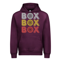 Mauve Wine Vintage Retro Box Box Box Formula Racing Urban Hoodie - longCreatives