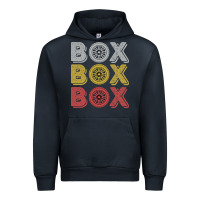 Navy Vintage Retro Box Box Box Formula Racing Urban Hoodie - longCreatives