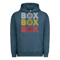Pigment Midnight Navy Vintage Retro Box Box Box Formula Racing Urban Hoodie - longCreatives