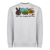 Peace Love Leaping Brook Trout Heavyweight Sweatshirt | Teevron