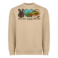 Mushroom Peace Love Leaping Brook Trout Heavyweight Sweatshirt - LillyAllenDesigns