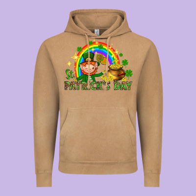 St. Patrick's Day Elf With Elements Vintage Hoodie Designed By Howdyjamesfarm