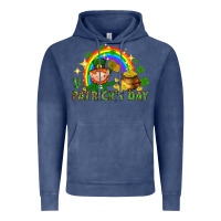 Vintage Denim St. Patrick's Day Elf with elements Vintage Hoodie - HowdyJamesFarm
