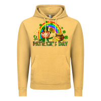 Vintage Mustard St. Patrick's Day Elf with elements Vintage Hoodie - HowdyJamesFarm