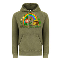 Vintage Olive St. Patrick's Day Elf with elements Vintage Hoodie - HowdyJamesFarm