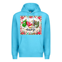 Ocean Blue Joly Nurse Premium Hoodie - CowhideDigitalArt