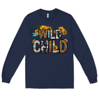 Navy wild child Long Sleeve Tee - OliviaCreatesArt