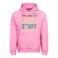 Fuchsia Pink that's what i do   i fix stuff and i know things Urban Hoodie - longCreatives