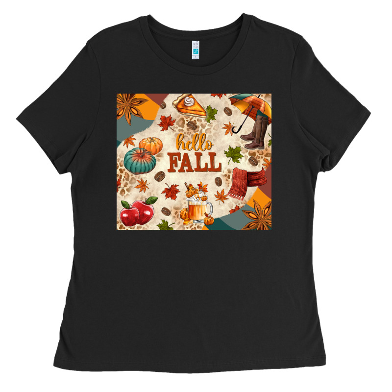 Hello Fall Ladies Tee by texasbilliewilder | Teevron