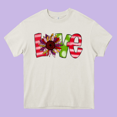 Love Sunflower Heavy Core Tee Designed By Bettercallsaul