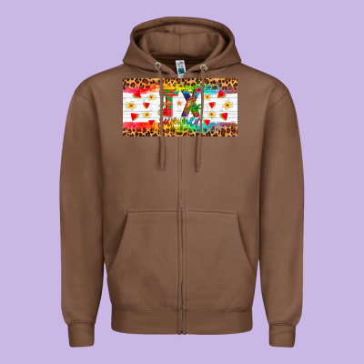 Texas Summer License Plate Zipper Hoodie Designed By Artiststas