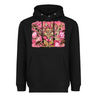 Black pink camouflage bunny background Heavyweight Hoodie - BarkalooDesign
