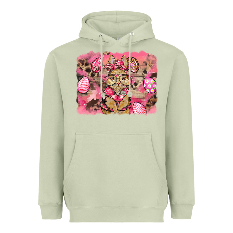Pink Camouflage Bunny Background Heavyweight Hoodie by BarkalooDesign | Teevron