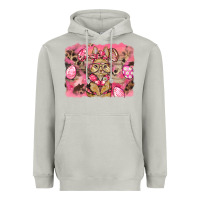 Moon Dust pink camouflage bunny background Heavyweight Hoodie - BarkalooDesign