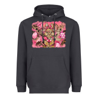 Smoke pink camouflage bunny background Heavyweight Hoodie - BarkalooDesign