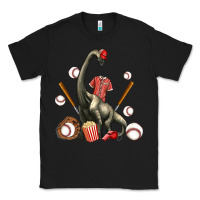 Black brachiosaurus with baseball Classic Tee - Artiststas