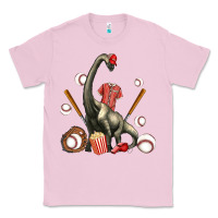 Bubblegum Pink brachiosaurus with baseball Classic Tee - Artiststas