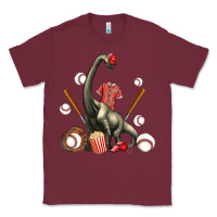 Burgundy brachiosaurus with baseball Classic Tee - Artiststas