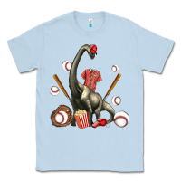 Dusty Blue brachiosaurus with baseball Classic Tee - Artiststas