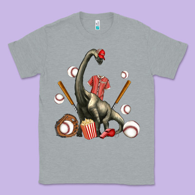 Brachiosaurus With Baseball Classic Tee Designed By Artiststas