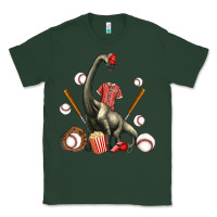 Sports Green brachiosaurus with baseball Classic Tee - Artiststas
