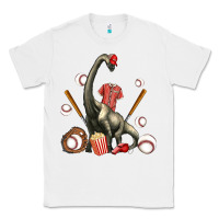 White brachiosaurus with baseball Classic Tee - Artiststas