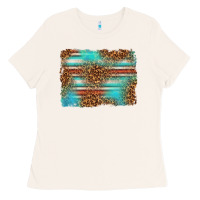 Bone Serape and Leopard Background Ladies Tee - texasbilliewilder