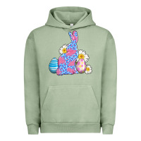 Pigment Oil Green easter bunny wıth easter eggs Urban Hoodie - AdoDesignShop