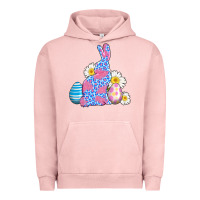 Pigment Salmon easter bunny wıth easter eggs Urban Hoodie - AdoDesignShop