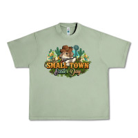 Oil Green Small town Easter Day Urban Heavy Tee - HowdyJamesFarm