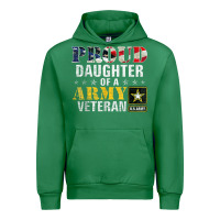 Emerald proud daughter of a army veteran american flag military gift Urban Hoodie - longCreatives