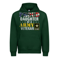 Forest Green proud daughter of a army veteran american flag military gift Urban Hoodie - longCreatives