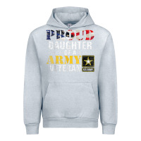 Heather Grey proud daughter of a army veteran american flag military gift Urban Hoodie - longCreatives