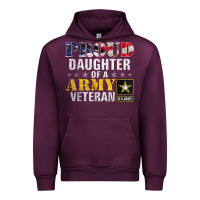 Mauve Wine proud daughter of a army veteran american flag military gift Urban Hoodie - longCreatives