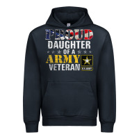 Navy proud daughter of a army veteran american flag military gift Urban Hoodie - longCreatives