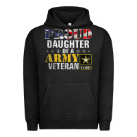 Pigment Black proud daughter of a army veteran american flag military gift Urban Hoodie - longCreatives