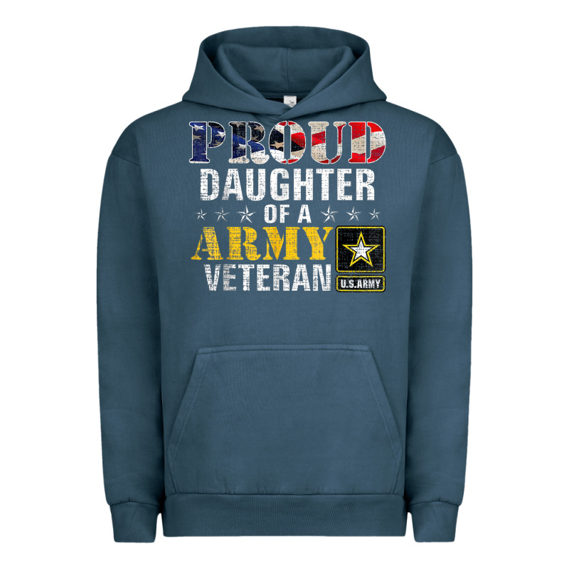 Proud Daughter Of A Army Veteran American Flag Military Gift Urban Hoodie by longCreatives | Teevron