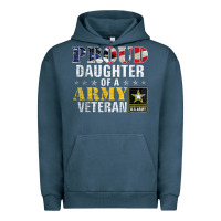 Pigment Midnight Navy proud daughter of a army veteran american flag military gift Urban Hoodie - longCreatives