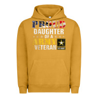 Pigment Peanut Butter proud daughter of a army veteran american flag military gift Urban Hoodie - longCreatives