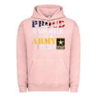 Pigment Salmon proud daughter of a army veteran american flag military gift Urban Hoodie - longCreatives