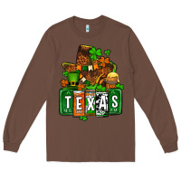 Chestnut St. Patrick's Texas map Long Sleeve Tee - OliviaCreatesArt