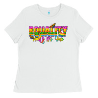 White Equality hurts no one Ladies Tee - NancyCooperArtShop