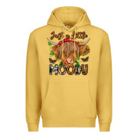 Antique Gold Just a Little Moody Premium Hoodie - CowhideDigitalArt