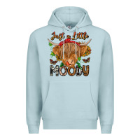 Blue Mist Just a Little Moody Premium Hoodie - CowhideDigitalArt