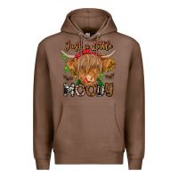 Chestnut Just a Little Moody Premium Hoodie - CowhideDigitalArt