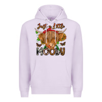 Lilac Just a Little Moody Premium Hoodie - CowhideDigitalArt