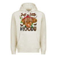 Oatmeal Heather Just a Little Moody Premium Hoodie - CowhideDigitalArt
